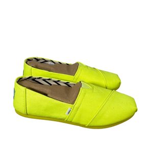 TOMS NEW Women's Alpargata Neon Yellow Shoe Size 6 #700A